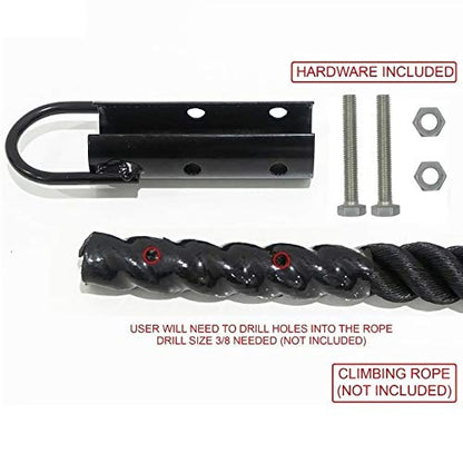 1.5” Climbing Rope Clamp，4PCS Rope Climb Clasp Workout Rig Attachment Hook for Rope Climbing Garage Gym Fitness Equipment Strength Training Home Indoor Safety