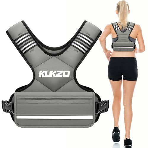 Adjustable Weighted Vest Women/Men, 6-12lb/12-18lb/20-32lb Weight Vest with 6 Ironsand Weights for Strength Training Rucking Running Walking Fitness Workout - color: Grey, size: 20-32lb