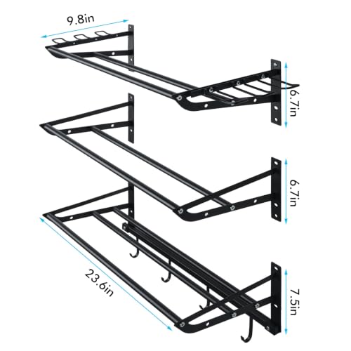 XCSOURCE Sports Equipment Organizer, 3-Tier Wall Mount Ball Storage Rack