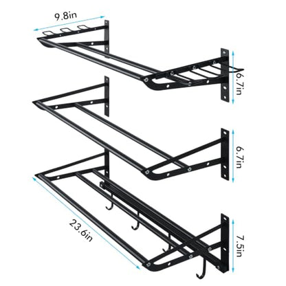XCSOURCE Sports Equipment Organizer, 3-Tier Wall Mount Ball Storage Rack