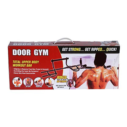 Heavy Duty Door Way Pull Up Bar Chin Up Dip Station for Multiuse Doorway Portable Home Fitness Gym Workout to Build Upper Body Strength