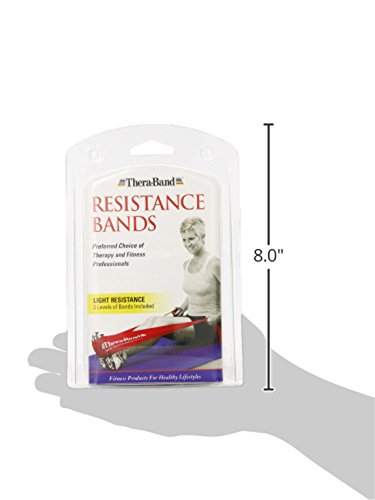 THERABAND Resistance Bands Set, Elastic Bands for Exercise & Physical Therapy, Strength Training for Upper & Lower Body Fitness - size: Beginner Set, style: Latex