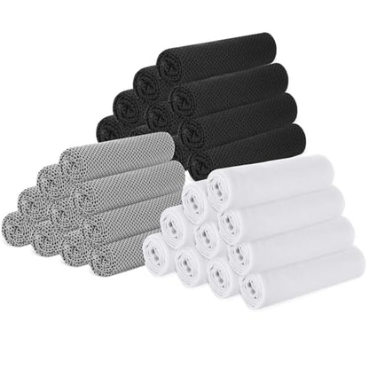 Hosuly 30 Pack Cooling Towels 40"x12" - color: Black, White, Light Gray