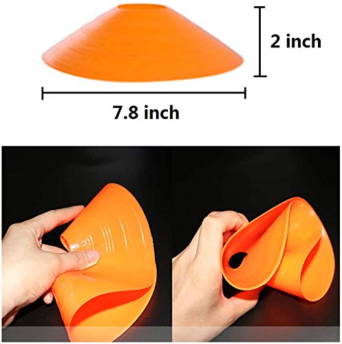 Pro Disc Cones (50 PCS) Disc Cone Agility Training Sports Cone Plastic with Carry Bag & Holder for Training, Football, Soccer, Kids, Sports, Field Cone Markers