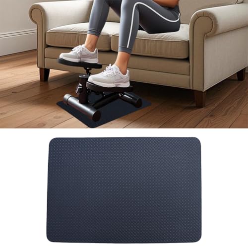 Double-Sided Non Slip Mat for Stepper Exercise Machine & Under Desk Mini Elliptical Exercise Equipment, Small Workout Floor Protection Mat for Seated Pedal Exerciser, Indoor Cycling Bike