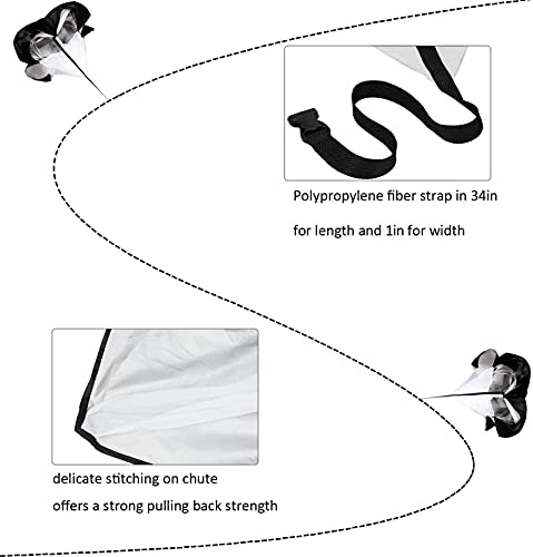 Resistance Parachute Running Umbrella, Speed Resistance Training Parachute Equipment, Resistance Training Tool, with Adjustable Strap/Carry Bag