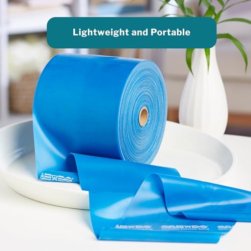 McKesson Can Do Exercise Resistance Band - Workout Bands for Physical Therapy - Blue, Heavy Resistance - 5 in x 25 yd, 1 Count