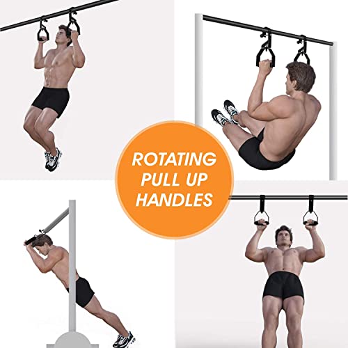 Yes4All Heavy Duty Wall Mounted Pull Up Bar – Multi-Grip Ceiling Strength/Joist Mount/Chin-Up Bar for Home Gym Portable
