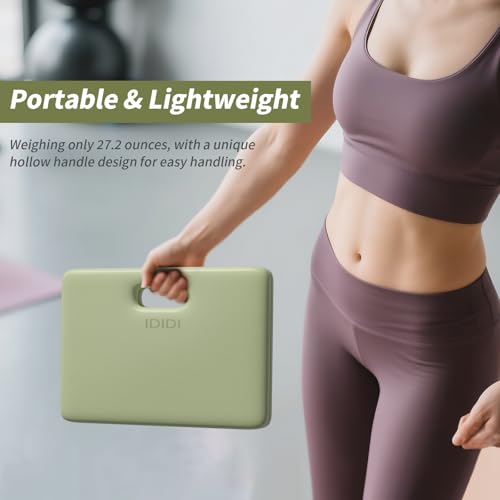 Foldable Exercise Pad Extra Thick 1.2" x 14" x 24" - color: Deep green+Black