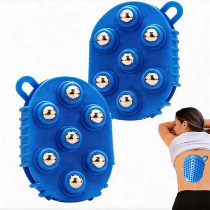 Roller Ball Glove Massager, Lymphatic Massage Tool Gua Sha Fascia Muscle Release for Face, Neck, Back, Abdomen, Legs & Full Body, Medium