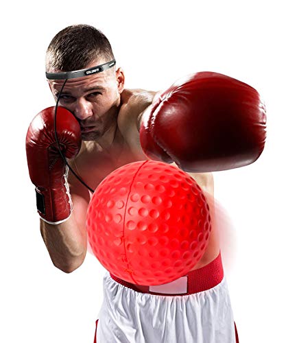 Boxing Reflex Ball 3 Difficulty Level Boxing Ball with Headband Suit for Reaction, Agility, Punching Speed, Fight Skill and Hand Eye Coordination Training for Kids and Adults