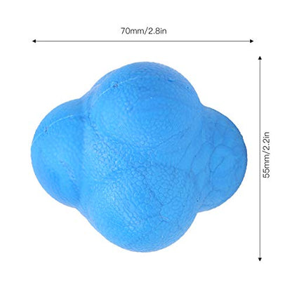 HERCHR Sports Reaction Balls, Reflex Ball 6PCS Hex Bounce Reaction Ball TPR Coordination Reflex Exercise Sports Fitness Training Ball for Hand Eye Coordination, Agility, Reflex Training
