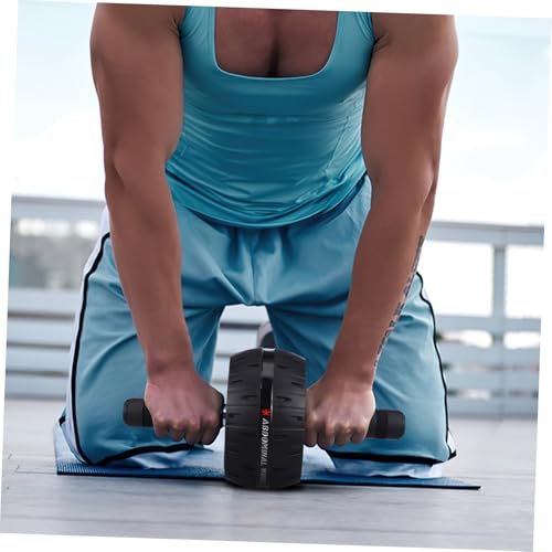 Silent Ab Roller Wheel with Knee Pad Fitness Equipment for Core Strengthening Comfortable Ergonomic Handles Suitable for Men Women Beginners and Experts