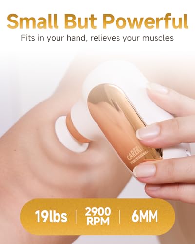 Mini Massage Gun Travel Size, Powerful Small Massage Gun Deep Tissue for Pain Relief, Muscle Massager for Neck Shoulder Thigh Scalp Quiet Pocket Massager, FSA-HSA Eligible