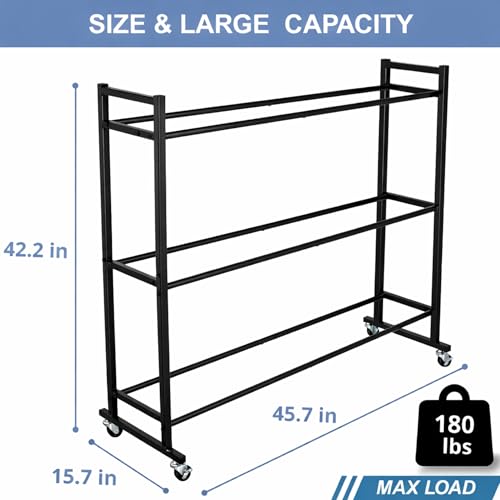Medicine Ball Rack, Heavy Duty Medicine Ball Storage Stand, Rolling Med Ball Holder and Organizer for Home, Gym
