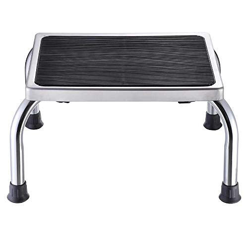 Non-Slip Step Stool Steel Frame Safety Footstool Platform Support 500lbs