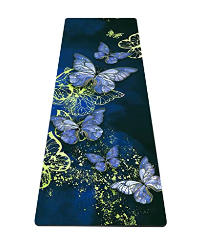 nuveti Yoga Mat Print Extra Thick TPE Non Slip Fitness Exercise Mat with Carrying Bag,72"x24" Extra Thick 6MM Exercise & Workout Mat for Yoga, Pilates Fitness and Floor Exercises