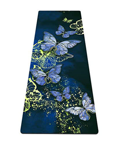 nuveti Yoga Mat Print Extra Thick TPE Non Slip Fitness Exercise Mat with Carrying Bag,72"x24" Extra Thick 6MM Exercise & Workout Mat for Yoga, Pilates Fitness and Floor Exercises