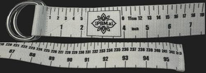 Precision Yoga Strap – Stretching Strap with Measurement Indicators for Physical Therapy, Recovery, Mobility & Flexibility Tracking – Durable Polyester Webbing with Metal D-Rings