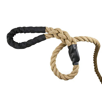 Outdoor Climbing Rope for Fitness and Strength Training, Workout Gym Climbing Rope, 1.5'' in Diameter, Length Available: 8,10, 15, 20, 25, 30,40, 50 Feet… - size: 25 ft, style: Without Hook