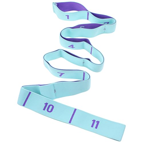 Yoga Bands For Stretching 11 Loops Yoga Stretch Strap With Loops Elastic Physical Pilates Stretch Band For Flexibility(Blue)