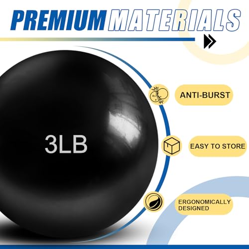 Halloscume 1 lb 2lb 3lb 4lb 5lb Weighted Balls - color: Black, size: 2 Lbs & 3 Lbs