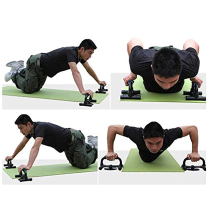 S Shape Push-up Stand Aluminium Alloy Home Fitness Chest Training Equipment