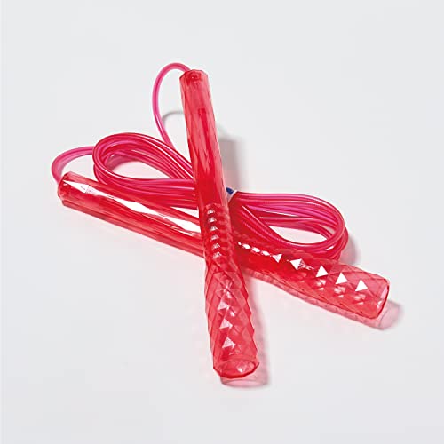 Skipping Jump Rope for Fitness Workout - Light Weight, Adjustable, Tangle Free, Excellent line control for Cardio Boxing, CrossFit, Training Exercise All Ages and Gender ( Special Luxury, KA-220, Made in Korea) - color: Crystal Red