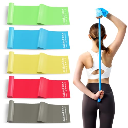 5 Pcs Resistance Bands for Working Out, Latex Free, Physical Therapy Bands, Exercise Bands Set for Stretching, Suitable for Rehab, Yoga,Pilates, Home Gym - color: Multicolor