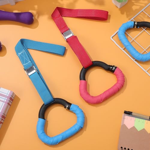 Homoyoyo Gymnastics Rings Set 2 Pairs with Adjustable Straps, Blue and Red Gym Rings for ’s Physical Coordination and Strength Training, Home Fitness Equipment for Boys