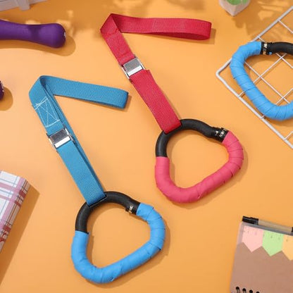 Homoyoyo Gymnastics Rings Set 2 Pairs with Adjustable Straps, Blue and Red Gym Rings for ’s Physical Coordination and Strength Training, Home Fitness Equipment for Boys