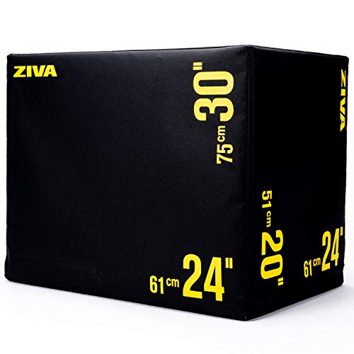 ZIVA 3-in-1 Plyo Box – Premium High-Density PE Foam or PU Wood-Foam Jump Box with Non-Slip PVC Cover – Commercial-Grade Plyometric Platform for Jump Training, Step Workouts & Home Gym (20x24x30")