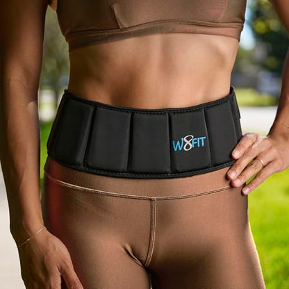 W8FIT Adjustable Weighted Belt for Women & Men, Up to 20 LBS – Rucking Belt for Walking, Hiking & Strength Training - size: 7 LB SMALL (28" - 35")