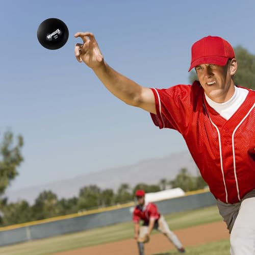 SYNGUCK 35/70oz Weighted Plyo Ball for Baseball & Softball Training - Heavy Training Balls for Power, Pitching, Hitting - Yoga, Fitness, Plyometrics - All Skill Levels