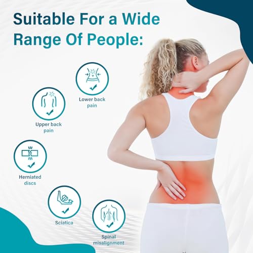 Back Stretcher, Lumbar Traction Device, Spinal decompression device for pain relief，Spinal decompression back stretcher for conditions such as herniated discs, sciatica, and spinal misalignment - size: Small
