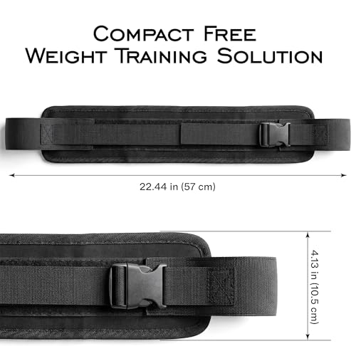 Hip Thrust Belt for Weights - Dumbbell Glute Bridge Exercise Strap Belt - Hipthrust Adjustable Weight Holder Straps for Dumbbells Kettlebells Plates - Home Gym Hip Exercise Workout Trainer