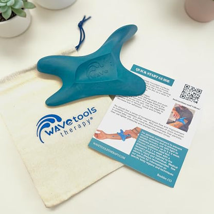 The Wave Tool, The Ultimate Soft Tissue Release All-in-One Ergonomic Scraper and Massage Bodywork Tool for Trigger Points, Muscle Pain, Scars, and Athletic Recovery, Made in USA (Deep sea Teal)
