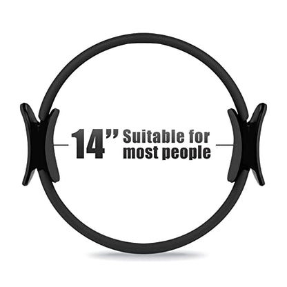 RitFit Pilates Ring Circle - 14 Inch Magic Fitness Circle for Toning Inner & Outer Thighs, Bonus Workout Guide Included