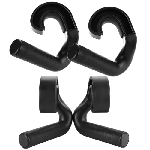 4 Pcs Neutral Grip Pull up Handles, 2 Pcs 45° Cross Grips Pull up Bar, 2 Pcs Angles 90 Grips, Black Non-Slip Ergonomic Exercise Machine Attachments for Grip Strength