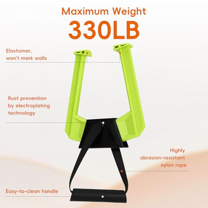 Portable Pull Up Bar for Doorway,Travel Pull Up Bar,Adjustable Home Gym Equipment,Dual Handle Design for Pull-Ups,Maximum Load Capacity of 330lb, No Screws Installation