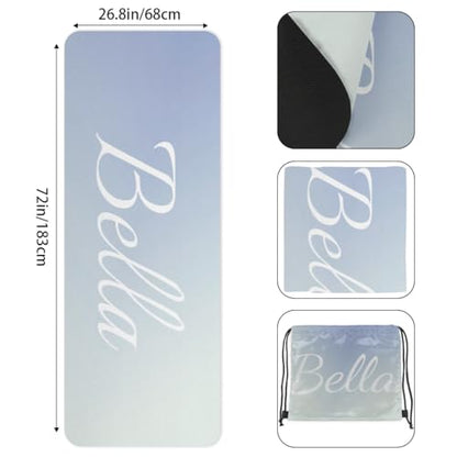 Custom Name Yoga Mat,Personalized Travel Yoga Exercise Mat,Non Slip,Perfect for Kids & Adults,Gradient Color D Series - color: Style 5