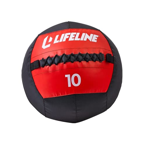 Lifeline Wall Ball Weighted Medicine Ball Core Strength with Sewn Exterior - Coordination, Stability, Cardio, Plyometrics, Crossfit