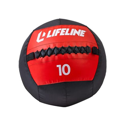 Lifeline Wall Ball Weighted Medicine Ball Core Strength with Sewn Exterior - Coordination, Stability, Cardio, Plyometrics, Crossfit