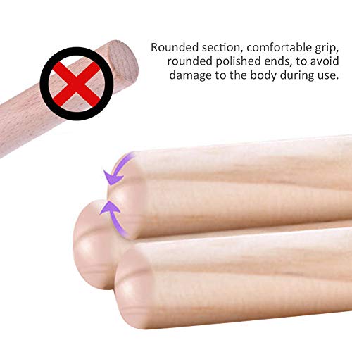 Wood Yoga Stick, 3Pcs Shoulder Opener Fitness Tool, Yoga Accessory Rod for Beginners and Professionals in Home Gym or Studio Practice