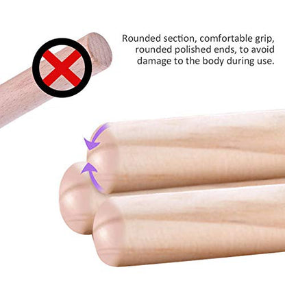 Wood Yoga Stick, 3Pcs Shoulder Opener Fitness Tool, Yoga Accessory Rod for Beginners and Professionals in Home Gym or Studio Practice