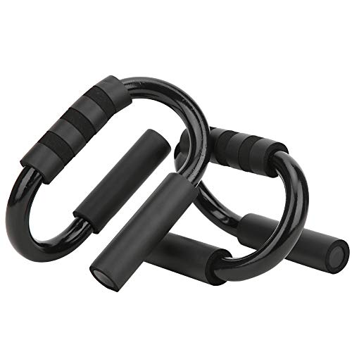 S Shape Push Up Bar Bracket, Foam Exercise Training, 2 Pieces, Black - Adjustable Position, Lightweight and Sturdy, Indoor Fitness for Men and Women
