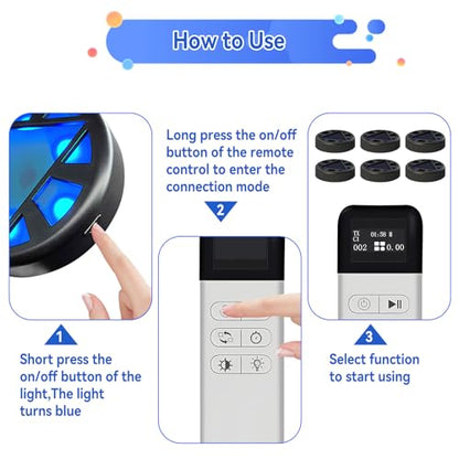 JOJOCY Reaction Training Light Magnetic, 5 Lights Color 6 Modes 30h Battery Life Improves Reaction Speed and Agility for Soccer, Basketball, Boxing, Rugby, Daily Entertainment