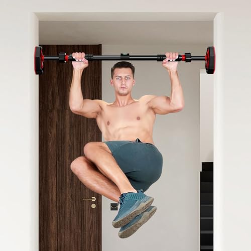 Pull Up Bar For Doorway, No Drilling Or Tools Required, 60-100cm Adjustable Size, Exercise Door Frame Bar, Home Fitness Pull Up Equipment, Heavy-Duty Construction, For Maximum Strength And Stability