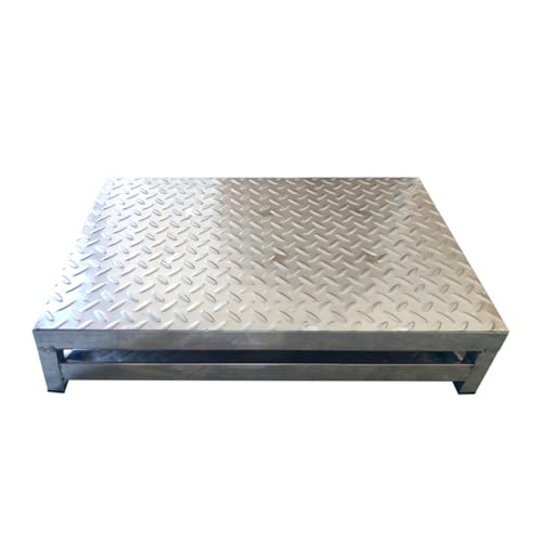 One Step Stool Platform, 304 Stainless Steel Outdoor Steps, Step Platform, Porch Step, for Bed, Stair, Bathroom, Kitchen, Garden (25'' L X 16'' W X 3.5'' H)
