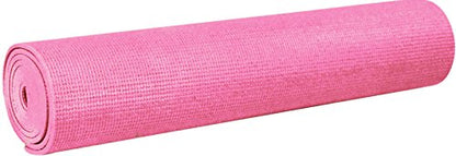 YogaAccessories 1/8'' Lightweight Classic Yoga Mat and Exercise Pad - color: Pink